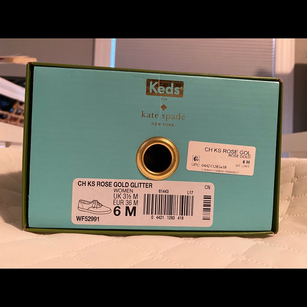 Kate Spade Rose Gold Glitter Keds